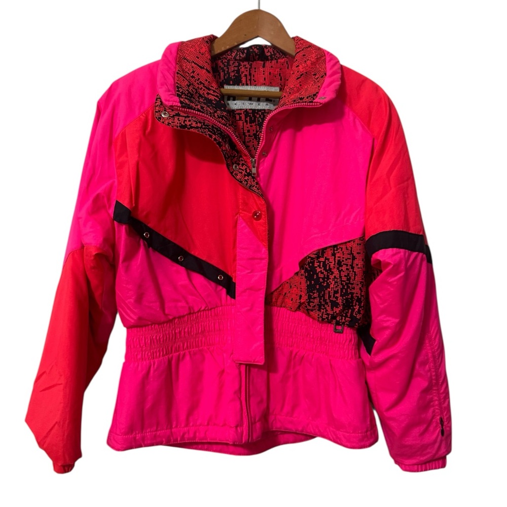 Vintage Roffe Ski Vibrant Pink Kids SkiJacket Size 14